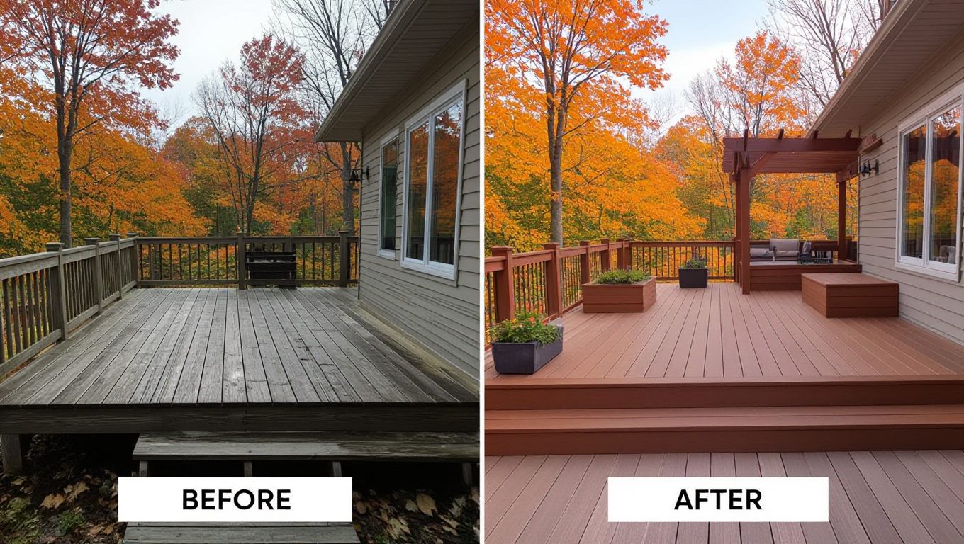 Downtown Historic Home Deck - Traverse City deck builder, deck remodel, Michigan